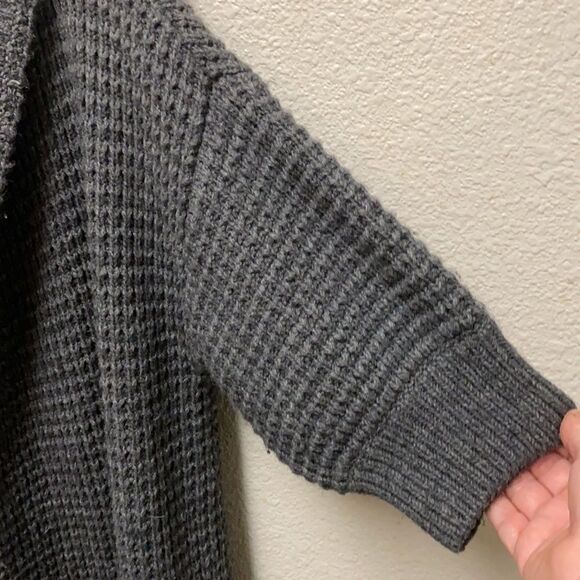 Vince Alpaca Blend Waffle Knit Hooded Cardigan Medium - Picture 4 of 6